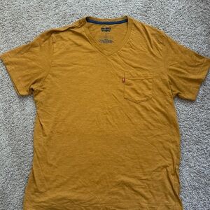 Levi's Men's Mustard V-Neck Tee